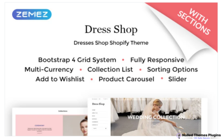 Dress Shop – Sophisticated Wedding Dress Online Shop Shopify Theme