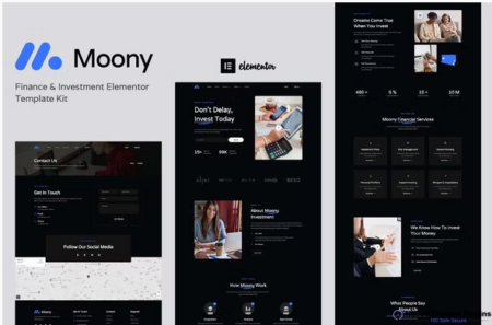 Moony – Finance & Investment Elementor Template Kit