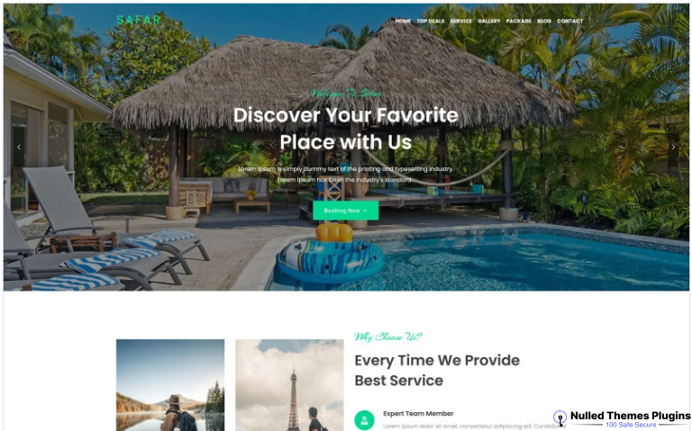 Safar – Tour and Travel Agency WordPress Theme