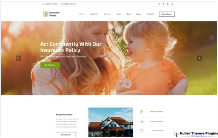 Insurance Group – Sophisticated Insurance Conpany Multipage HTML Website Template