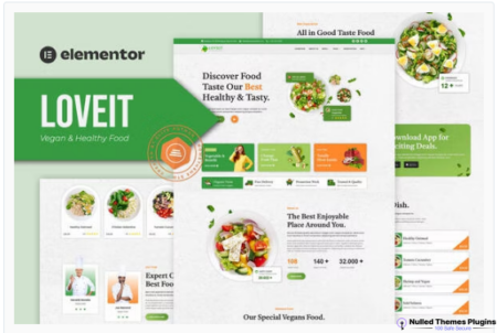 Loveit – Vegan & Healthy Food Restaurant Elementor Template Kit