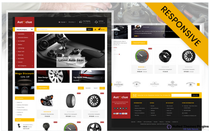 Autoclue – Spare Parts Store OpenCart Template